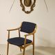 Scandinavian chair 1960 curved armrests