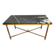 Table basse laiton et marbre