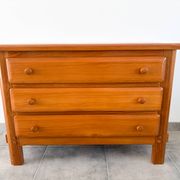 Large elm chest of drawers from Maison Regain, vintage 80s.