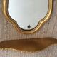 Gilded wooden mirror assembly and its wall console