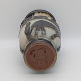 Roger Guérin (Bouffioulx) - Art Deco Vase Salt Glaze - Antelope Decor - 1930