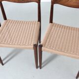 Set of 4 Scandinavian chairs in Rio rosewood by HW Klein