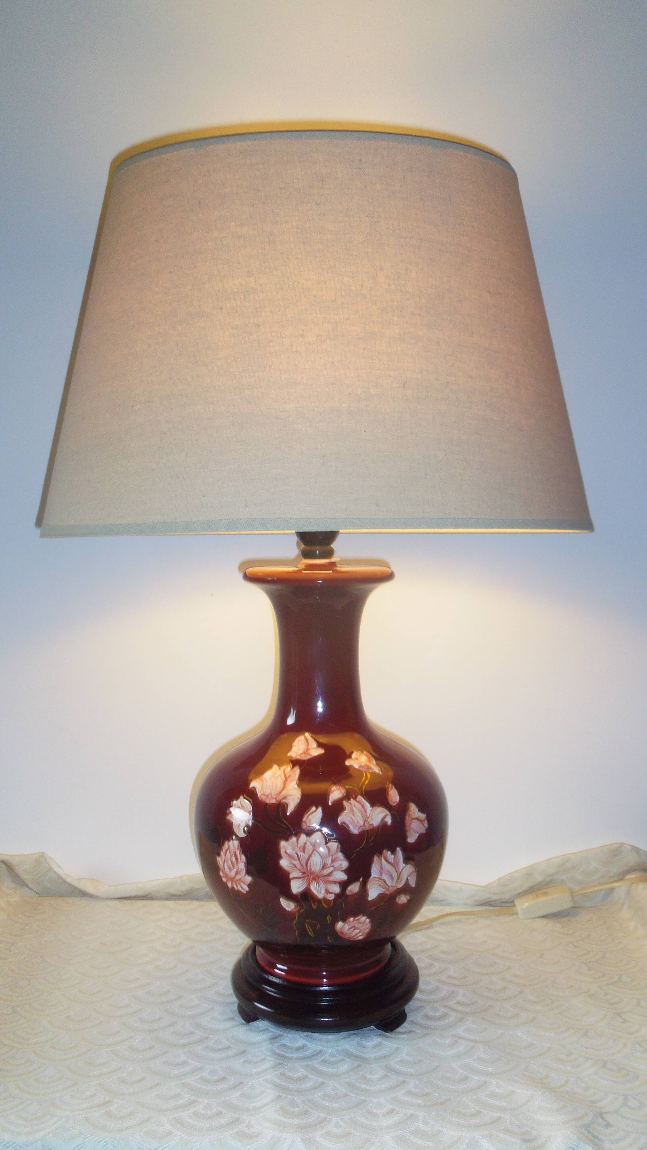 Table lamp. Faience signed M.A.D