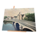 Painting on isorel of the bridge of chouze sur Loire