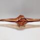 Rusty Orange Sommerso Murano Glass Bowl / Centerpiece, Italy