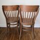 Two chairs solid oak patinated early twentieth century