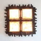 Scandinavian style wall lamp in wood and fabric, 1970