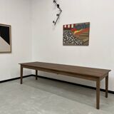 Table de ferme "Dark Brown" en chêne massif 300 X 90 cm