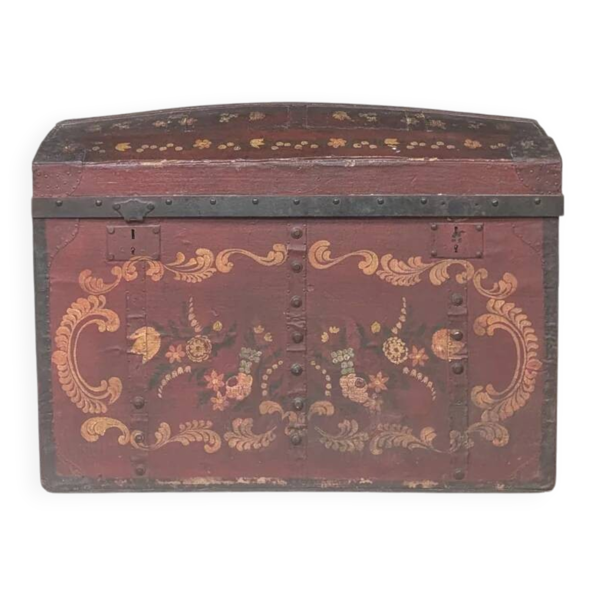 Antique chest hand-painted