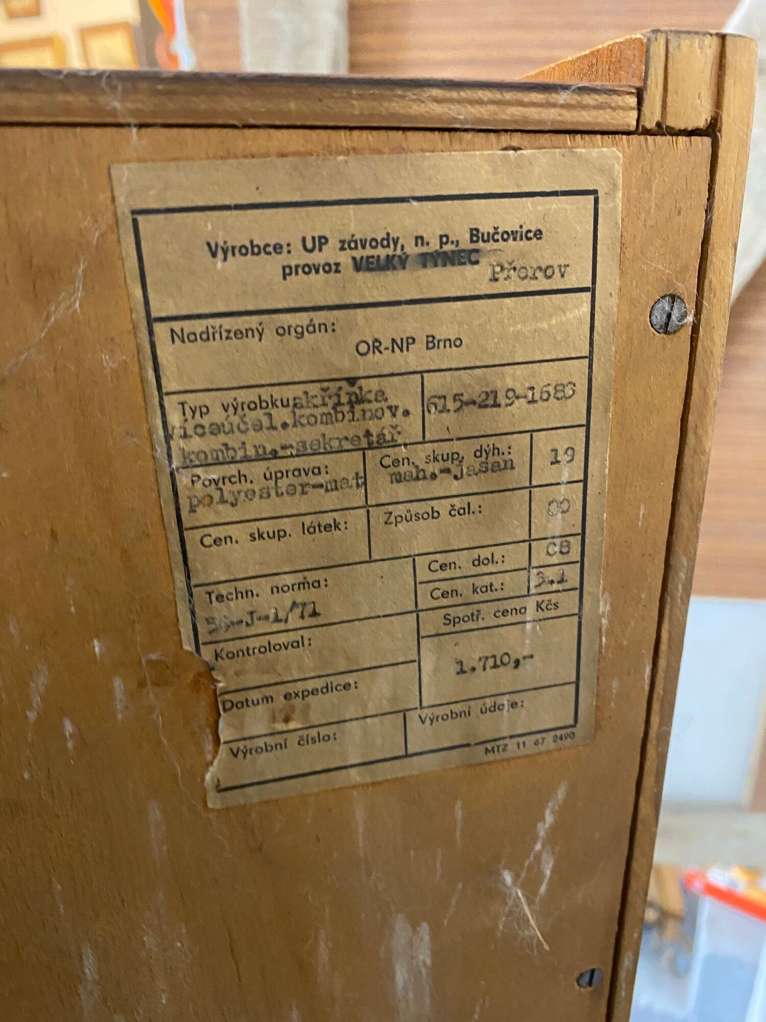 Secretary Franistek Mezulanik Czechoslovakia