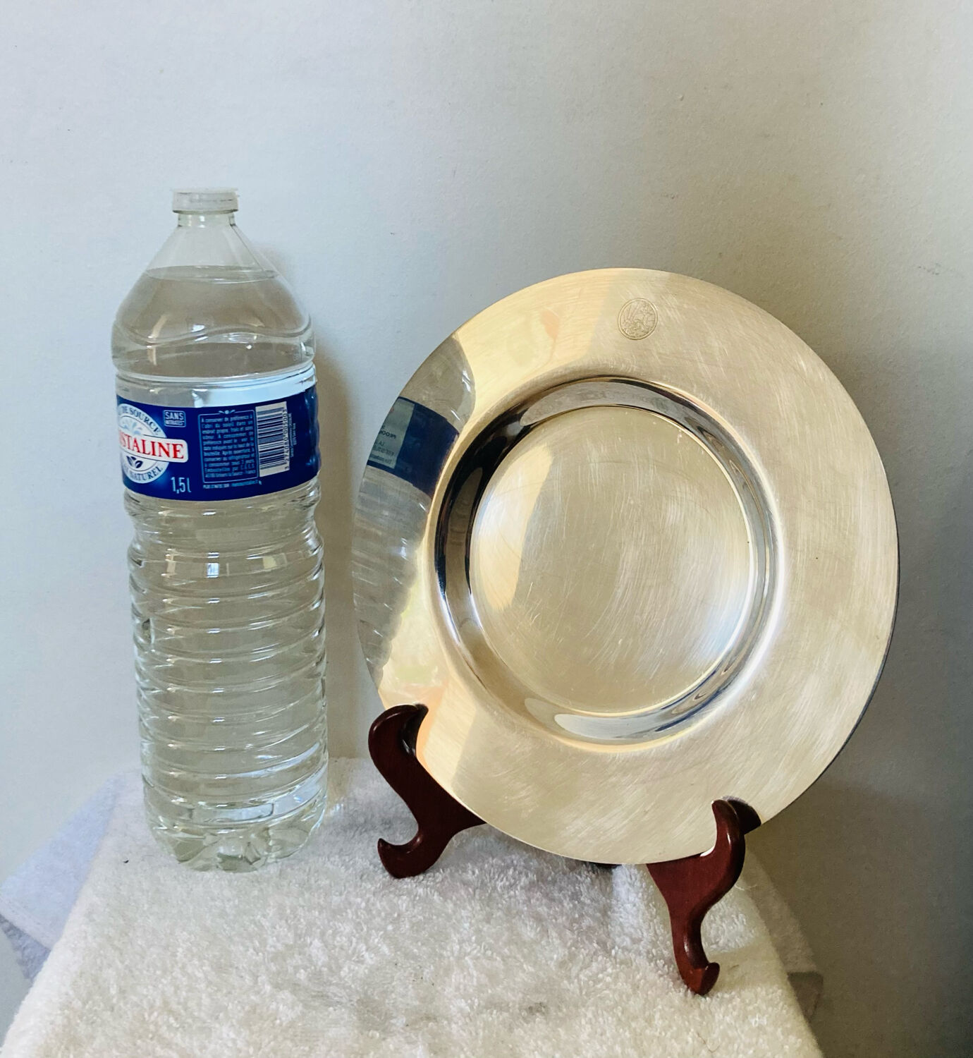 Petrossian silver-plated metal dish, hallmarked, France