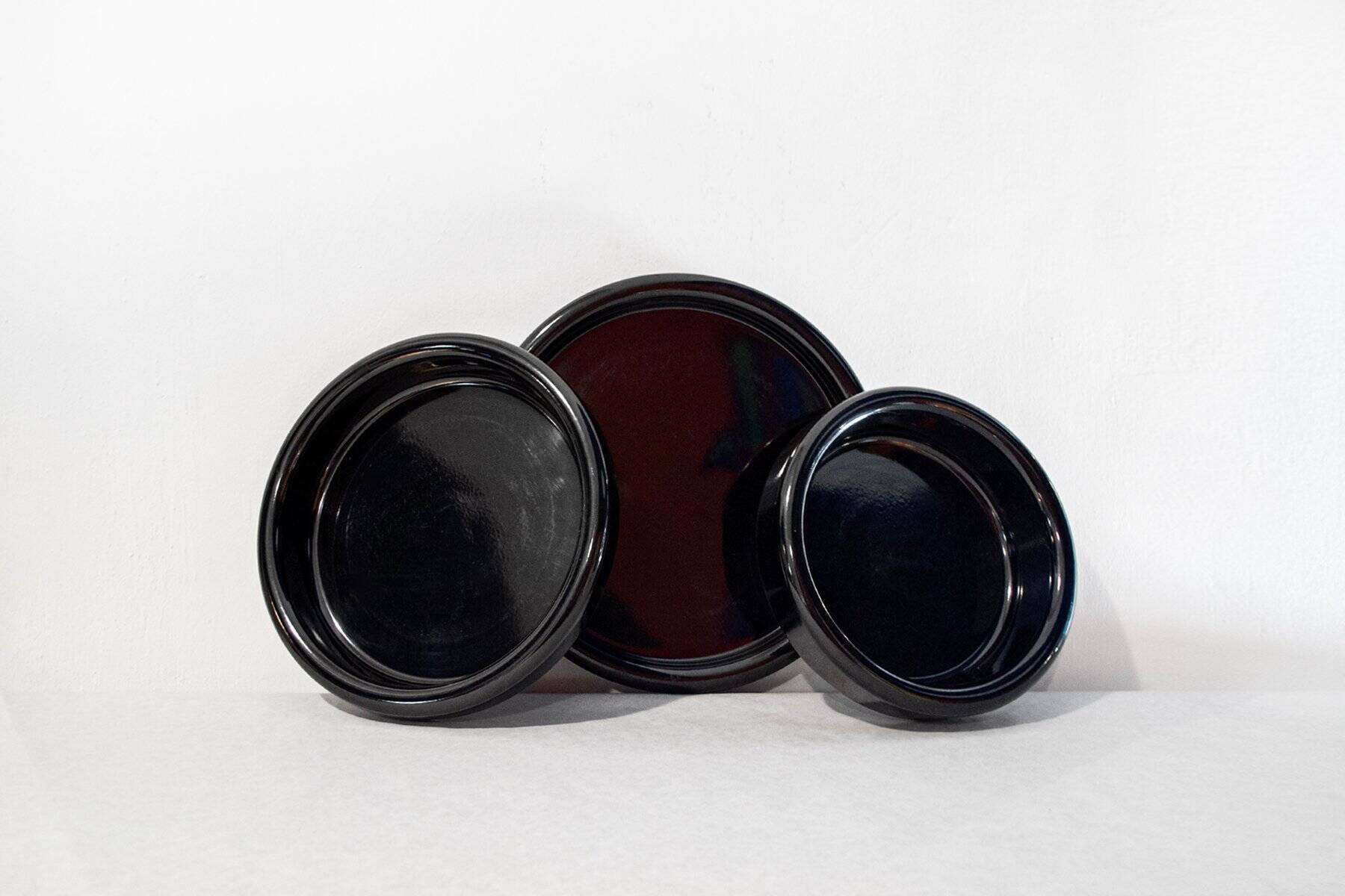 Metal centrepiece by Gianfranco Frattini for Progetti, 1970s, set of 3.