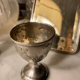 Silver and silver plated egg cup set