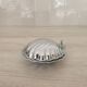 Stainless steel shell-shaped butter dish and its blue bowl