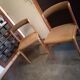 Lot de 2 chaises scandinaves teck velours 1960
