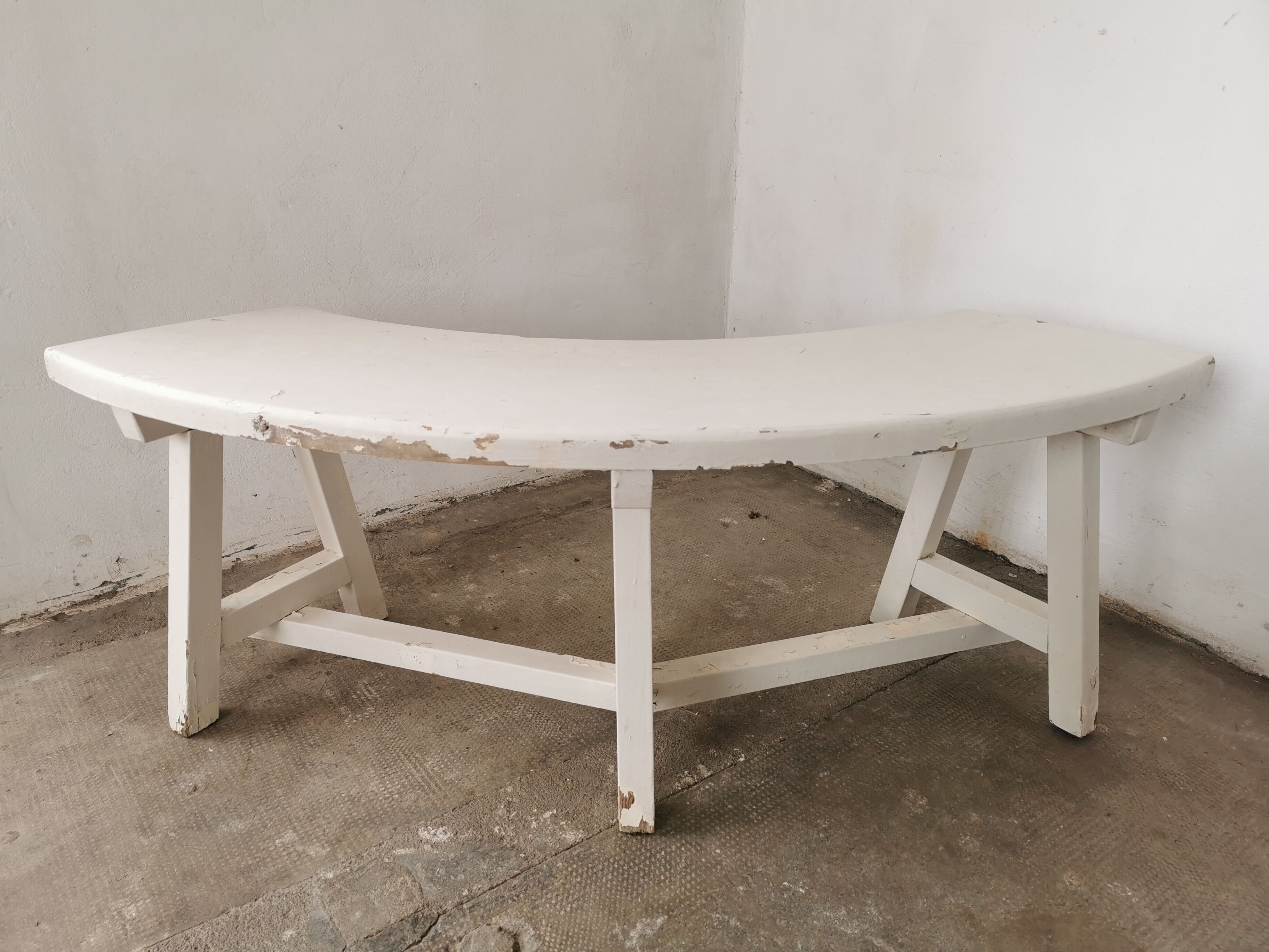 Pair of benches in white fir