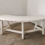 Pair of benches in white fir