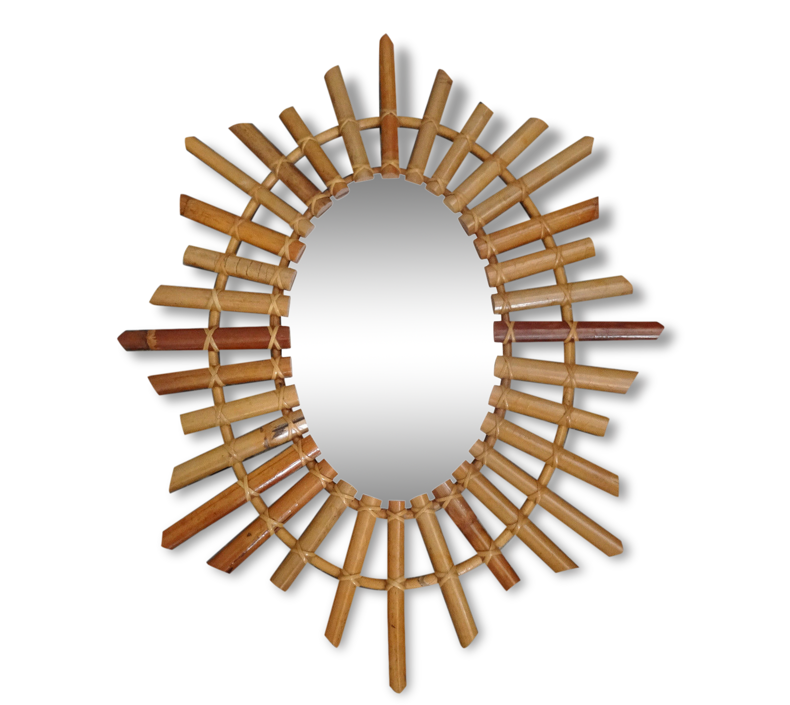 Sun bamboo mirror