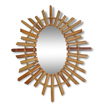 Sun bamboo mirror