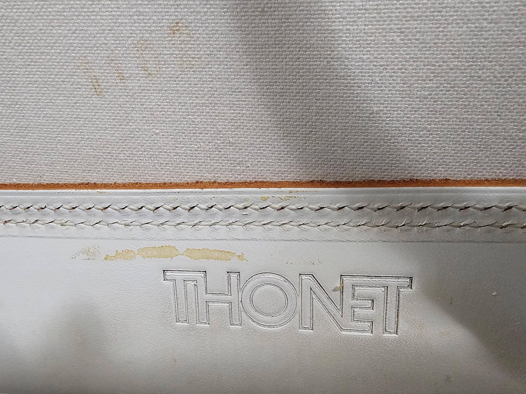 Set of 6 white cantilever dining chairs MR10 by Mies van der Rohe for Thonet, 1980s.