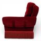 Fauteuil rouge de style Hollywood Regency en Art Déco, 1940