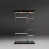 Hollywood regency style wall unit from Belgochrom, 1970s