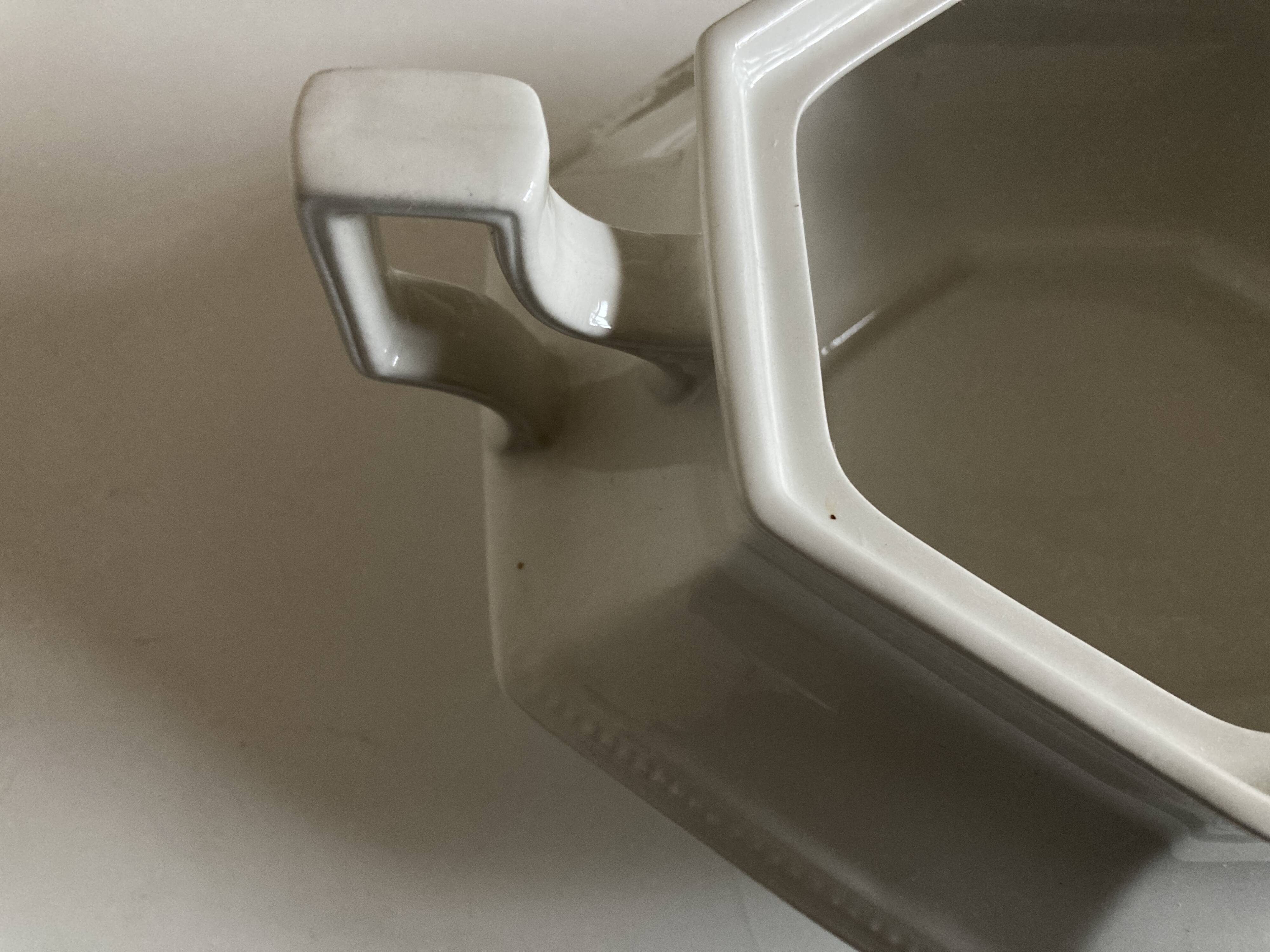 Neo Classic Greek Revival Octagonal Beaded English Earthenware Centerpiece