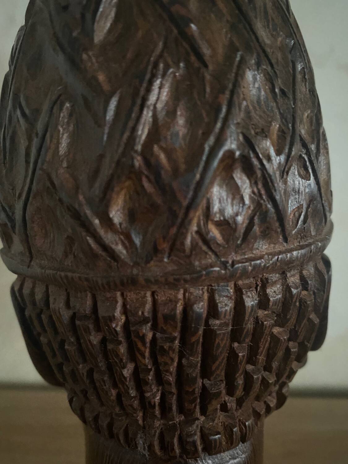 African wooden bust sculpture