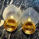 Pair of "leaf" wall lights, smoked glass, Italy, 1970