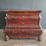 Bordeaux XV style chest of drawers in mahogany wood