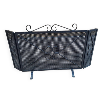 3-leaf iron fireplace screen