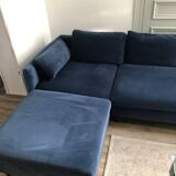 Velvet corner sofa
