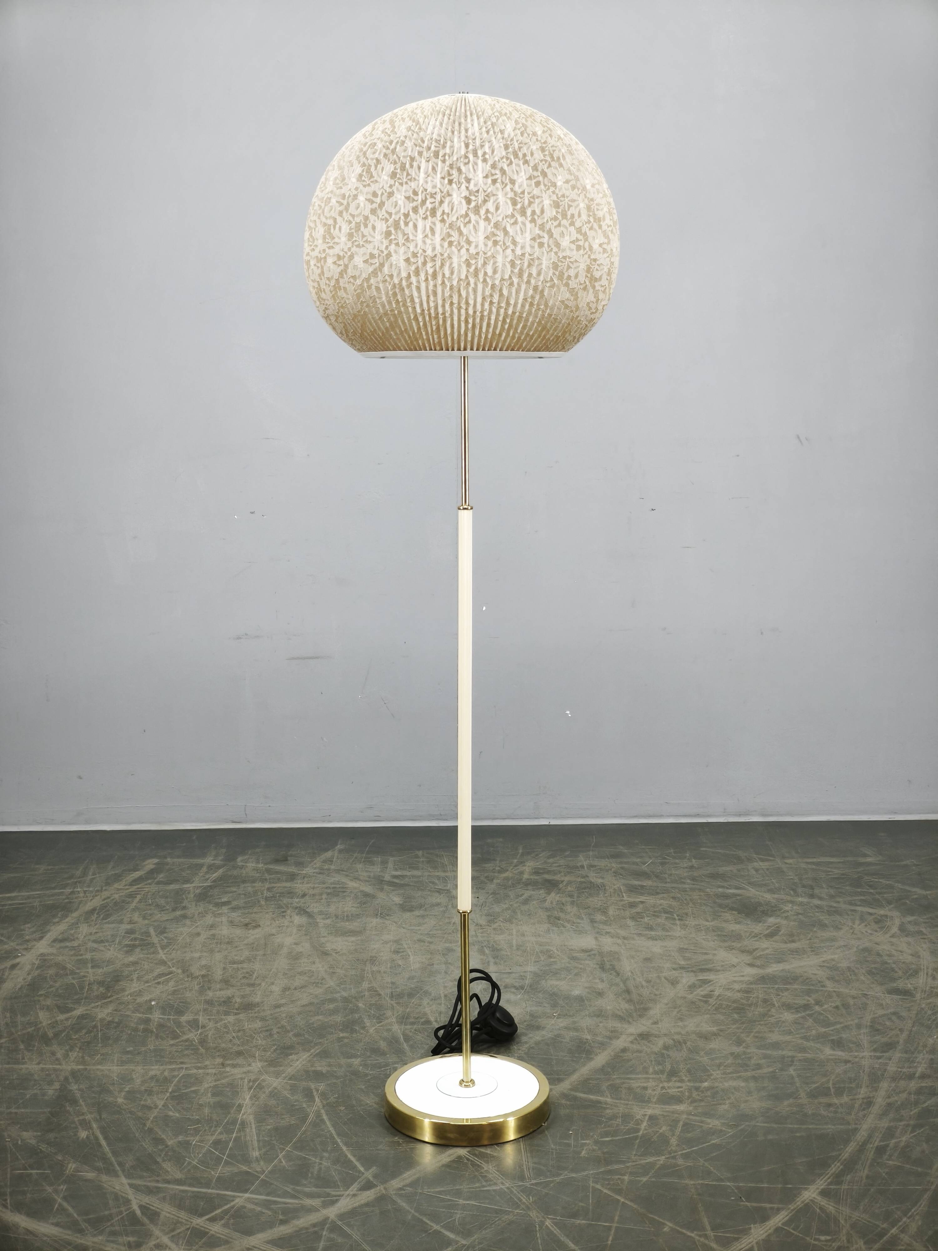 German Mid-Century Floor Lamp with Globe Shade, 1960s