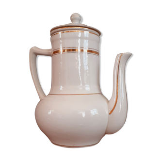 White and gilded porcelain teapot circa 1900