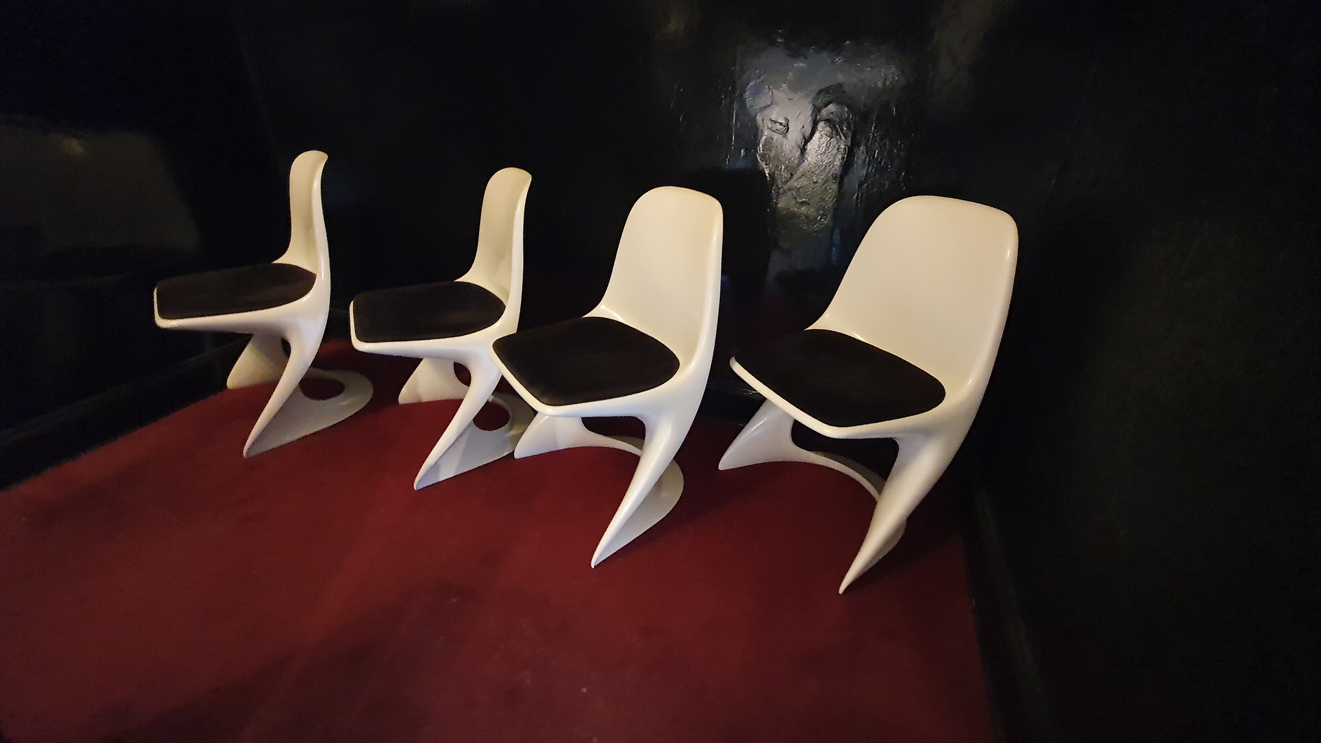 Lot 4 chaises casala vintage par Alexander Begge 1ère édition