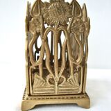 Brass art nouveau pencil holder