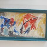 Peinture 1976  style expressionnisme abstrait