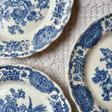 3 flat plates Ridgway Ironstone Staffordshire England Windson