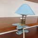 Blue aluminum mushroom clip lamp from the 50s and 60s