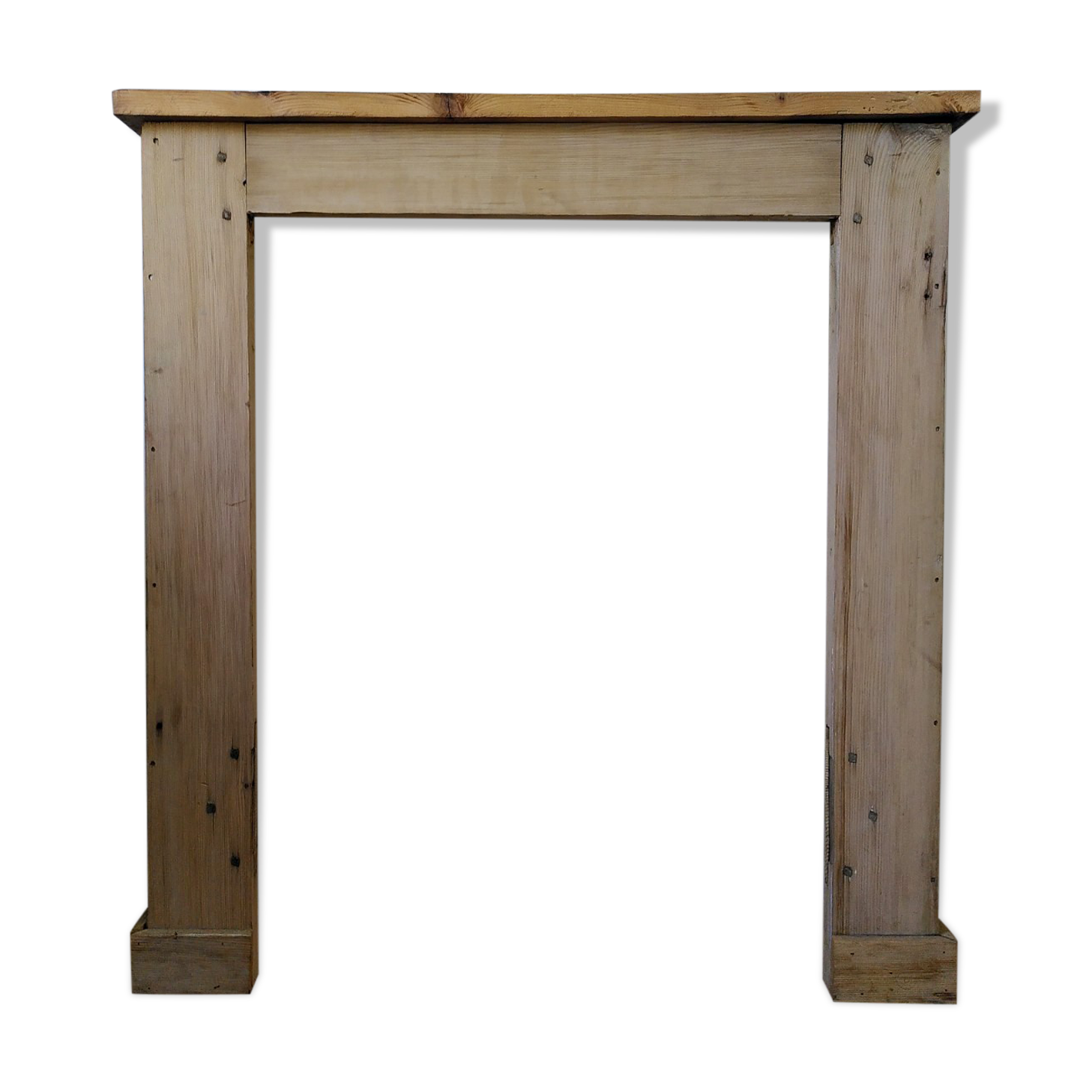 Wood fireplace mantle