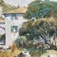 Watercolour Table Biface around 1910 by Paul Monnier (1893-1962)