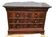 Flamed Mahogany Commode with Veined Black Marble Top