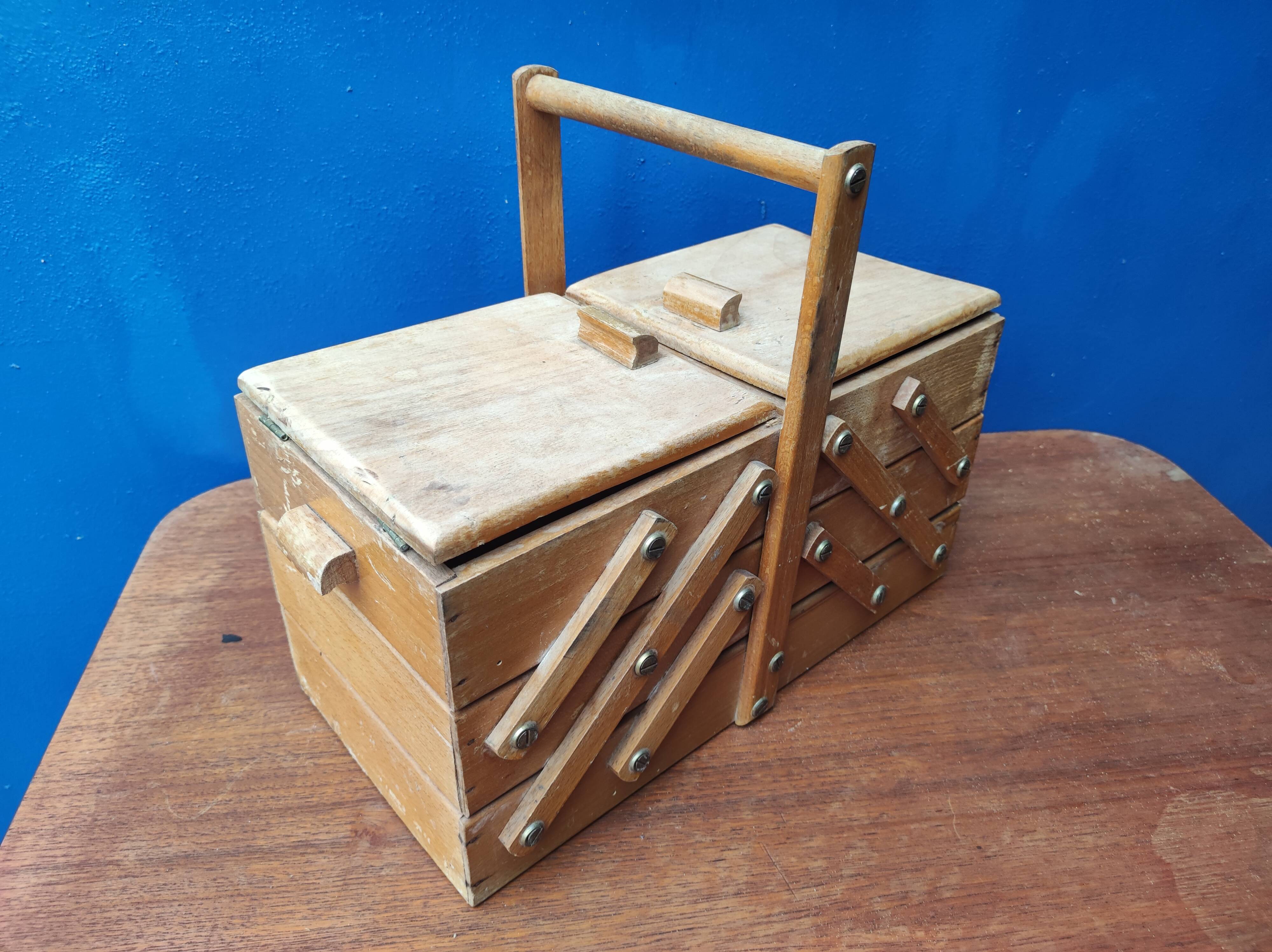 Sewing box worker wood seamstress