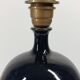 Deep black ceramic ball lamp base