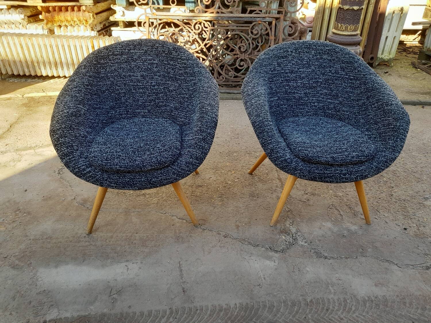 Paire fauteuils tchèques, 1960