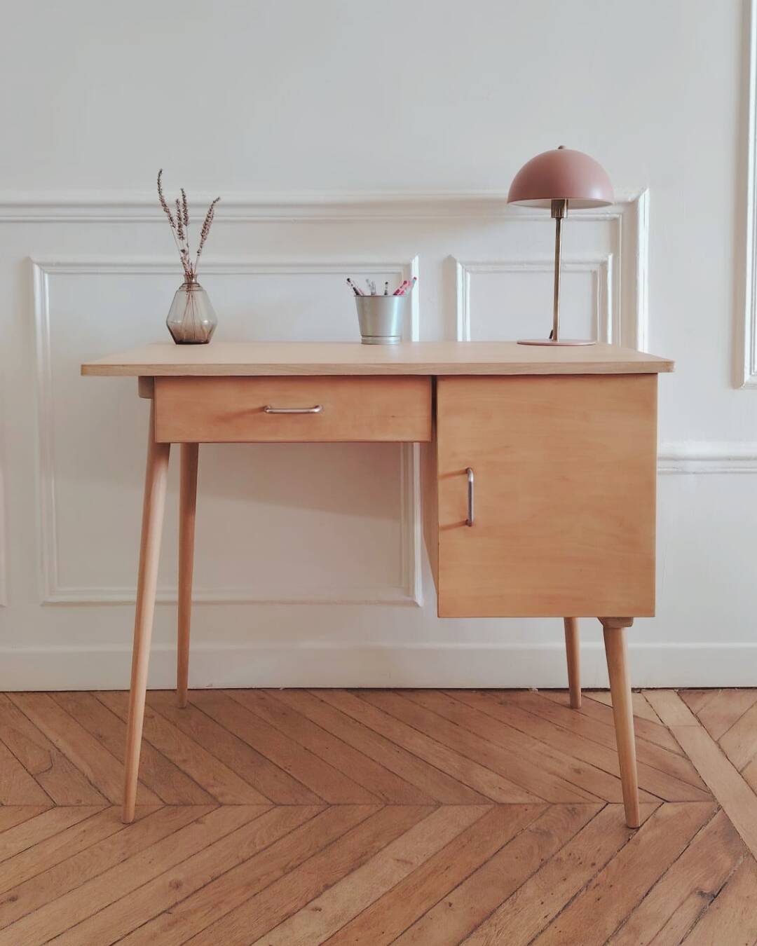 Bureau Baumann vintage rénové, années 60