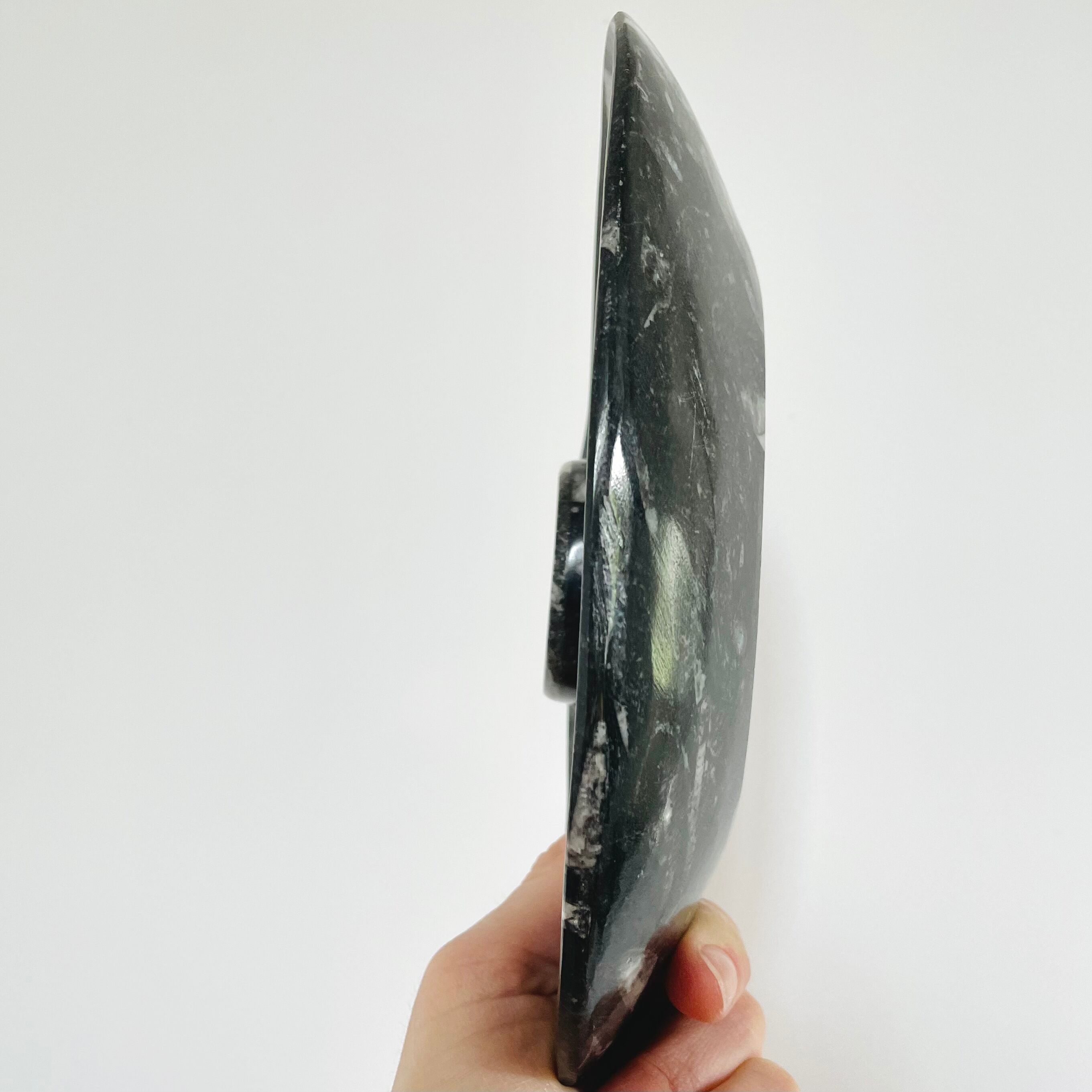 Empty carved stone pocket