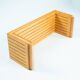 Ruudjan Kokke Dutch design slat bench sidetable, 1980s