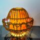 Rattan table lamp, popular art, France, 1960