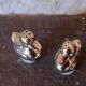 Vintage silver metal salt and pepper shaker